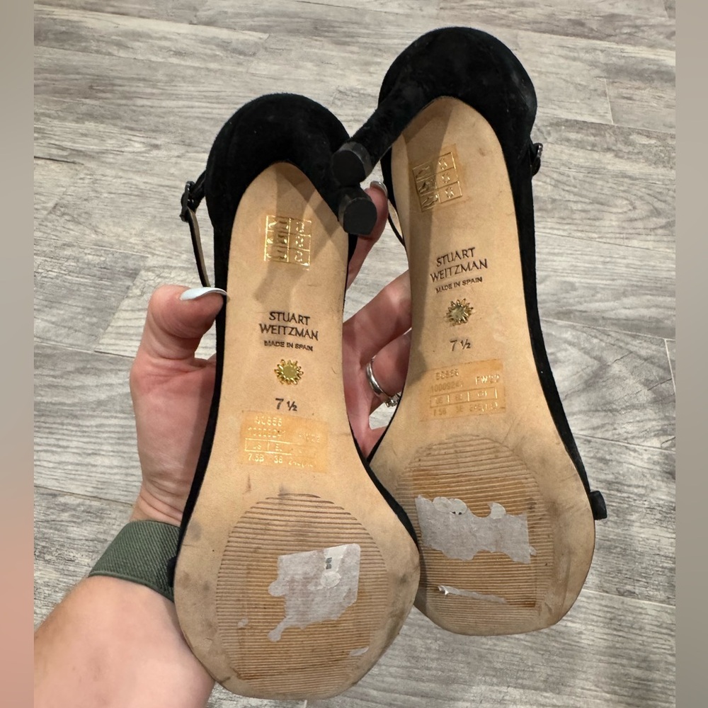 Stuart Weitzman x Disney Swarovski  black Nudistcurve 100 sandal heels - Picture 10 of 10